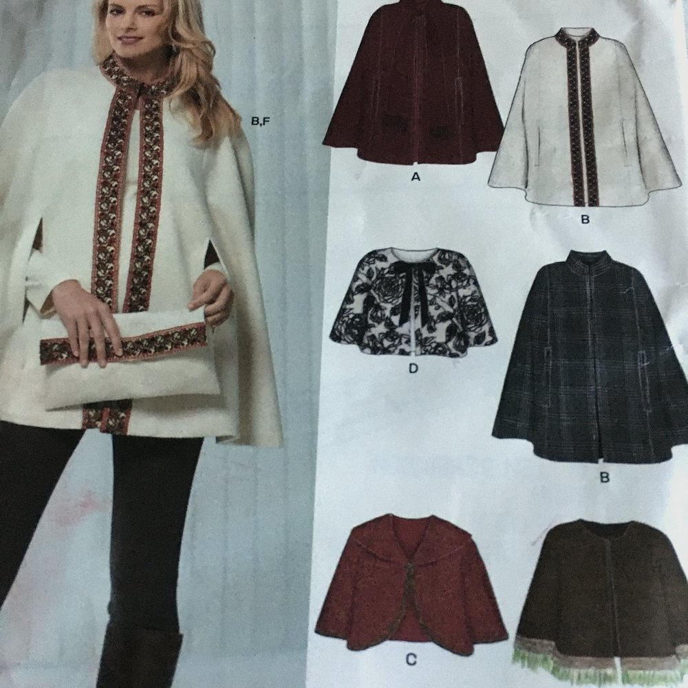 NWOT Vintage 90s Uncut Cape Sewing Pattern New Look - Picture 6 of 6